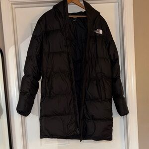 The North Face men's Long Black Puffer Jacket